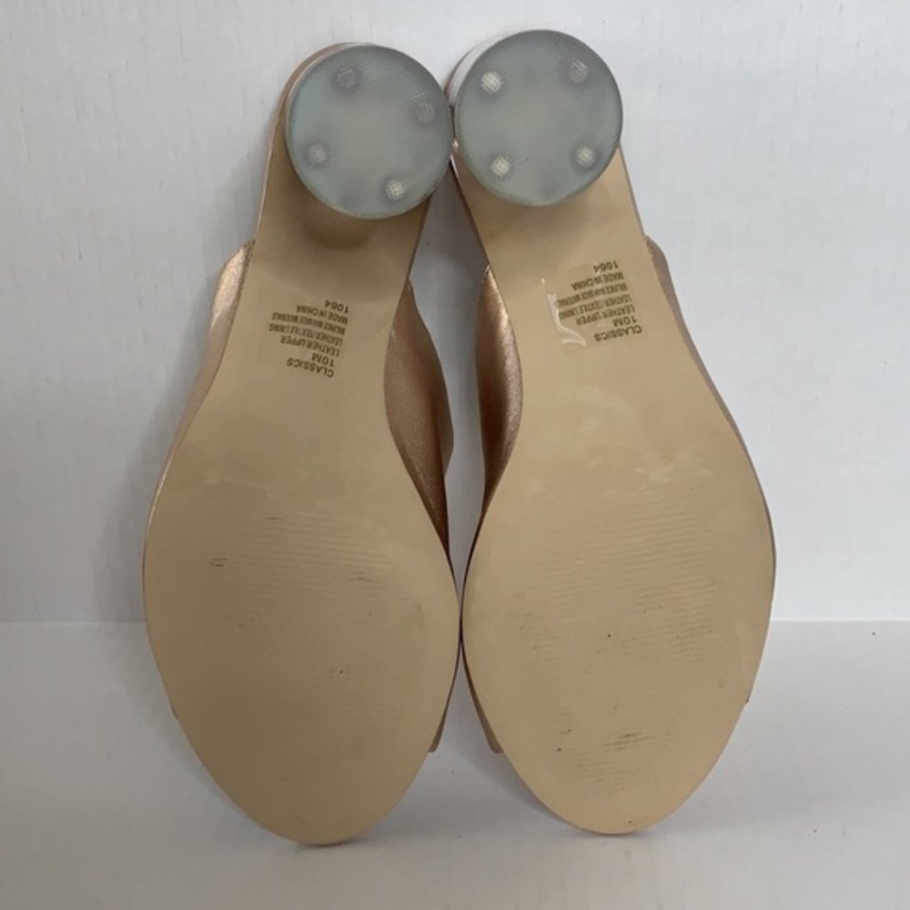 Steve Madden Rose Gold Leather Lucite Mule, sz 10 - Picture 5 of 8